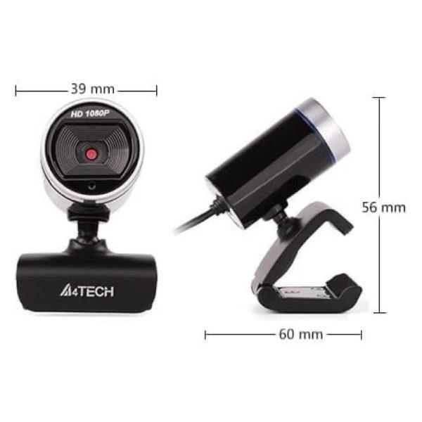 Webcam A4- Tech PK-910H (FULL HD 1080p, góc quay 70 độ, tích hợp Micro, kết nối USB 2.0, để bàn hoặc kẹp màn hình