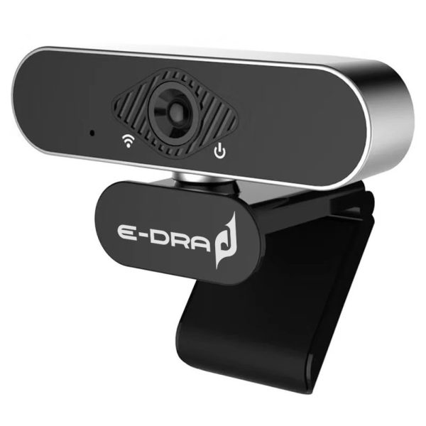 Webcam E-Dra EWC7700, Full HD 1080p, Tích hợp sẵn micro, góc quay 90 độ, xoay 360 độ