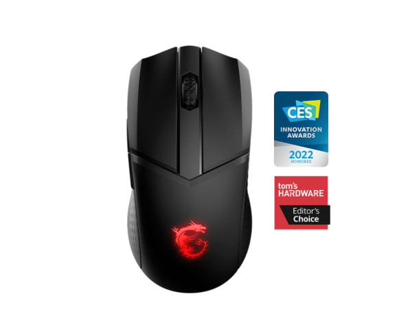 Chuột Gaming không dây MSI Clutch GM41 LightWeight Wireless (74g siêu nhẹ, 2.4GHz, 20.000 DPI, PAW3370, Pin 80 giờ)