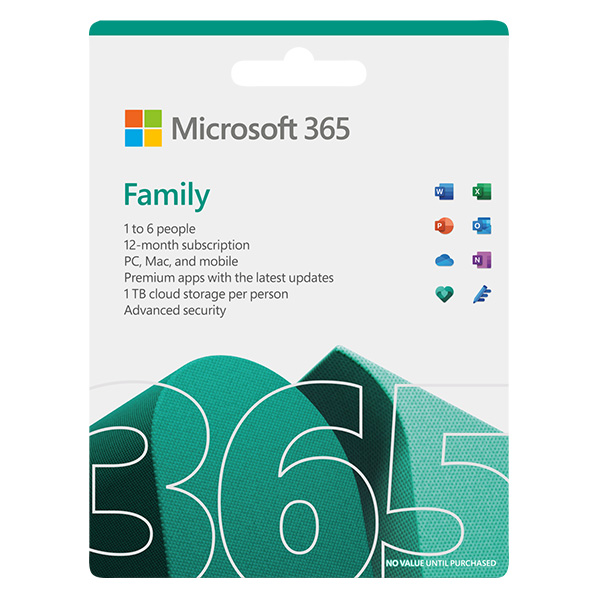 Phần mềm Microsoft 365 Family English APAC EM Subscr 1YR Medialess P8 (6GQ-01555)