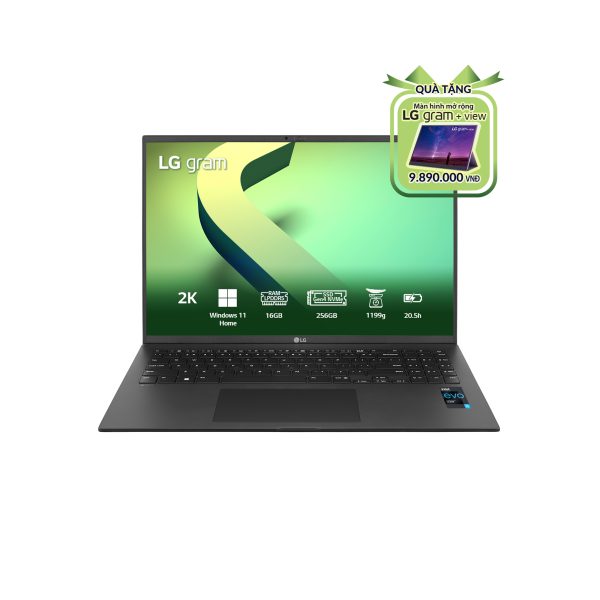 Laptop LG Gram 2022 16Z90Q-G.AH52A5 (Intel Core i5-1240P, RAM 16GB, SSD 256GB, VGA Iris Xe Graphics, Màn Hình 16 inch WQXGA, Windows 11 Home Plus, Black)