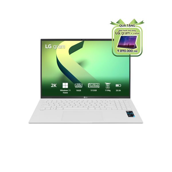 Laptop LG Gram 2022 16Z90Q-G.AH54A5 (Intel Core i5-1240P, RAM 16GB, SSD 512GB, VGA Iris Xe Graphics, Màn Hình 16 inch WQXGA, Windows 11 Home Plus, White)