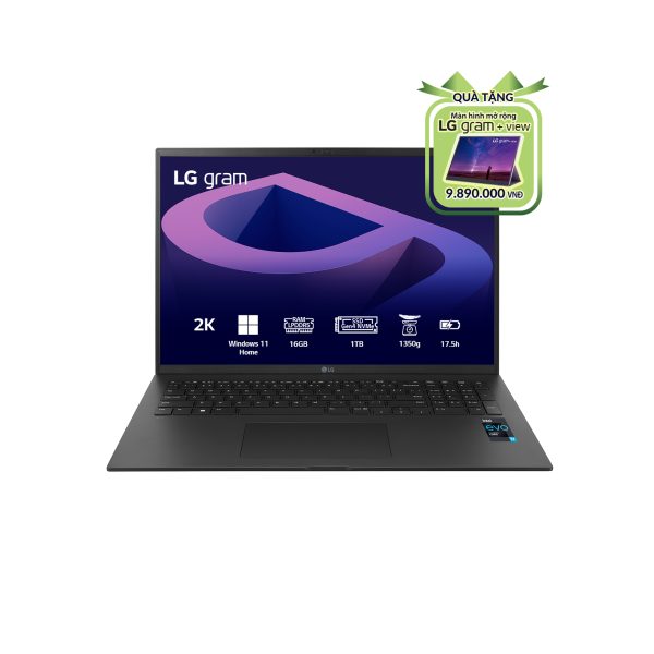 Laptop LG Gram 2022 16Z90Q-G.AH78A5 (Intel Core i7-1260P, RAM 16GB, SSD 1TB, VGA Iris Xe Graphics, Màn Hình 16 inch WQXGA, Windows 11 Home Plus, Black)