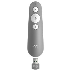 Bút Trình Chiếu Logitech R500S màu xám, kết nối không dây 2 chế độ Wireless 2.4GHz Hoặc Bluetooth, Laser đỏ, Hàng chính hãng, Bảo hành 12 Tháng