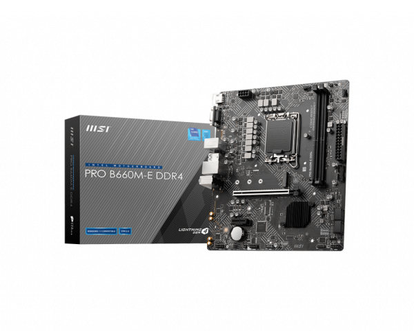 MAINBOARD MSI PRO B660M-E DDR4 (LGA1700, M-ATX, 2XDDR4, VGA, HDMI)