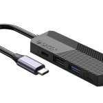 Đầu chuyển 4 IN 1 ORICO (MDK-4P-BK-BP) chuyển từ USB-C sang HDMI, USB-Ax2, SDcard Chính hãng