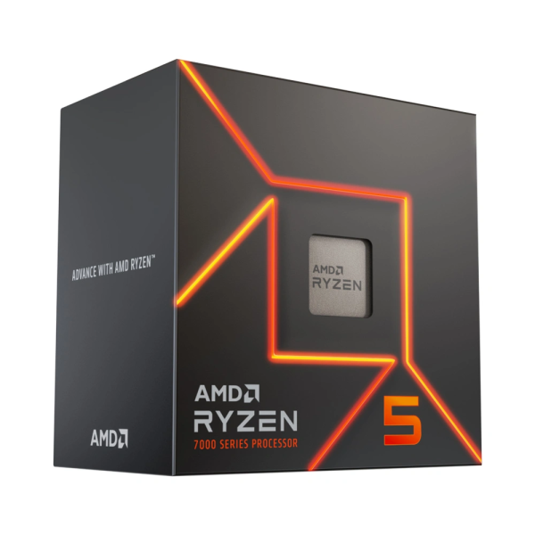 CPU AMD RYZEN 5 7600 (3.8 Ghz Up To 5.1 Ghz, 6 Cores 12 Threads, 38MB, 65W, AM5)