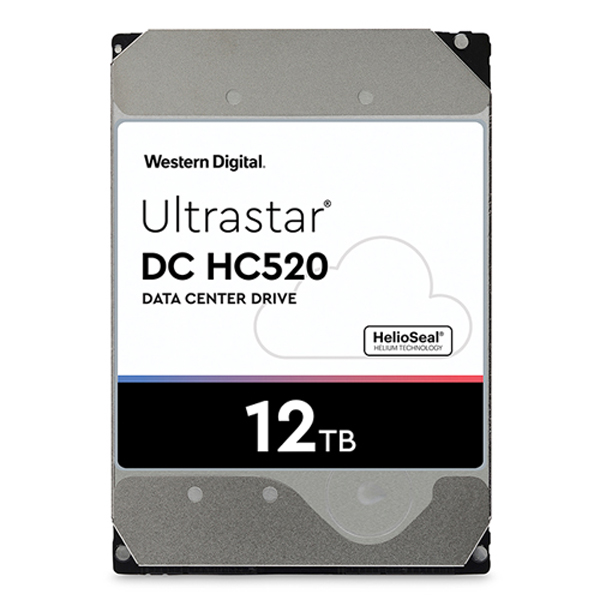 Ổ cứng HDD WD Enterprise Ultrastar 12TB DC HC520 SATA 6Gb/s, 3.5 inch, 256MB, 7200 RPM (HUH721212ALE604)