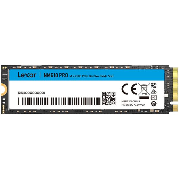Ổ cứng SSD Lexar 500GB NM610 Pro M.2 NVMe PCIe Gen3x4 (LNM610P500GB-RNNNG)