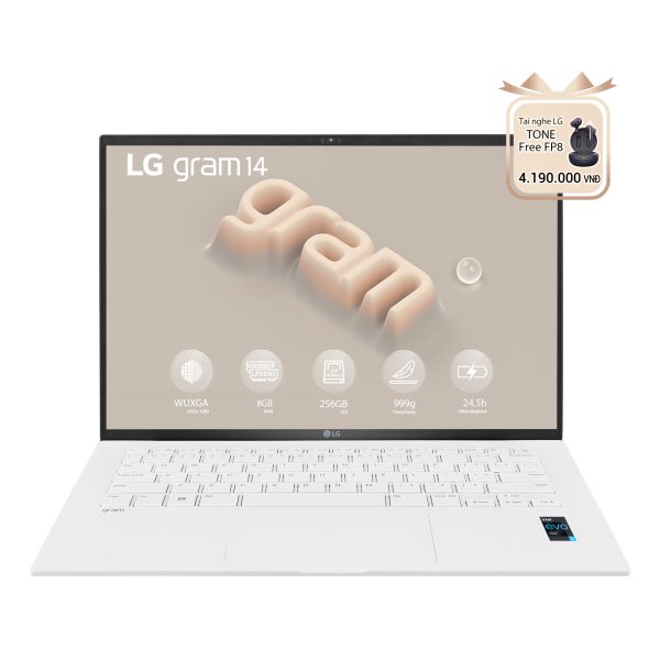 Laptop LG Gram 2023 14ZD90R-G.AX51A5 (i5-1340P, Ram 8GB, SSD 256GB, VGA Intel Iris Xe, Màn hình 14 inch WUXGA, Non-OS, White)