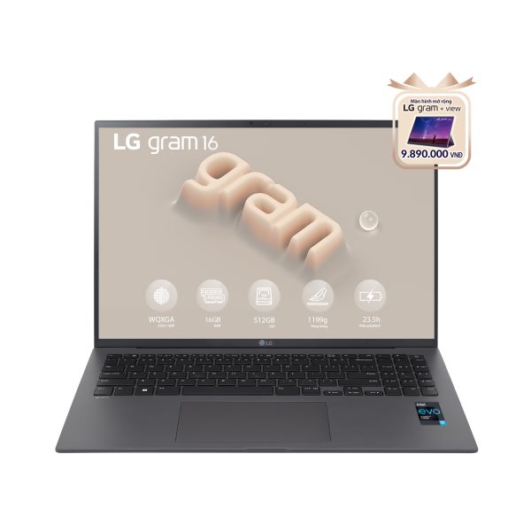 Laptop LG Gram 2023 16Z90R-G.AH76A5 (Intel Core i7-1360P, RAM 16GB, SSD 512GB, VGA Intel Iris Xe Graphics, Màn Hình 16inch WQXGA, Windows 11)