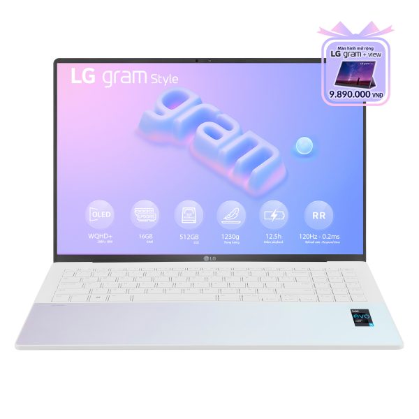 Laptop LG Gram Style 2023 16Z90RS-G.AH54A5 (Intel Core i5-1340P, RAM 16GB, SSD 512GB, VGA Intel Iris Xe Graphics, Màn Hình 16inch WQHD+ OLED 120Hz, Windows 11)
