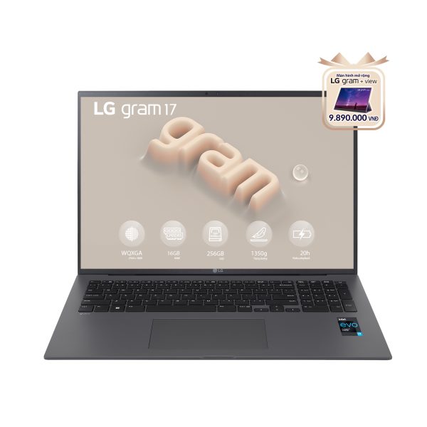 Laptop LG Gram 2023 17ZD90R-G.AX73A5 (i7-1360P, RAM 16GB, SSD 256GB, VGA Intel Iris Xe Graphics, Màn Hình 17inch WQXGA)