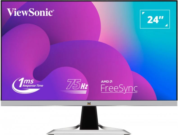 Màn Hình ViewSonic 24inch VX2481-MH (IPS, 75Hz chuyên game, thời gian phản hồi 1ms, 102% sRGB, HDMI, VGA, Tích hợp treo tường VESA)