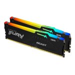 Ram Desktop DDR5 Kingston FURY BEAST RGB 64GB (2x32GB) 5200Mhz Black ((KF552C40BBAK2-64))