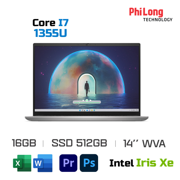 Laptop Dell Inspiron 14 5430 20DY3 (Intel i7-1355U, Ram 16GB DDR5, SSD 512GB, Màn Hình 14 Inch FHD+, Iris Xe Graphics, Windows 11, Office HS 21, Chính Hãng)