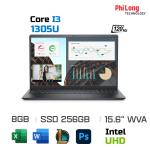 Laptop Dell Vostro 15 3530 V5I3001W1 (Intel i3-1305U, Ram 8GB, SSD 256GB, Màn Hình 15.6 Inch FHD, UHD Graphics, Windows 11, Office Home Student 2021, Chính Hãng)