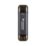 Ổ cứng di động SSD Transcend ESD310 1TB USB 3.2 Gen 2x1 Màu đen (TS1TESD310C), Kích thước siêu nhỏ, Tích hợp 2 cổng USB-A và USB-C
