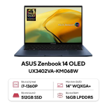 Laptop Asus Zenbook 14 OLED UX3402VA-KM068W (Core i7-1360P EVO, Iris Xe Graphics, Ram 16GB DDR5, SSD 512GB, Màn Hình 14 Inch OLED 2.8K, Windows 11, Bảo Hành 24 Tháng Chính Hãng)