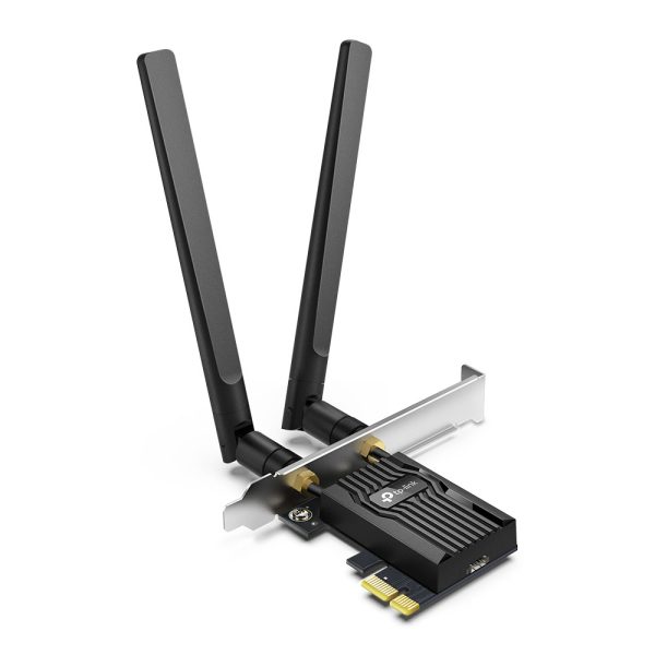 Card mạng không dây PCIe TP-Link Archer TX55E (Wi-Fi 6, Chuẩn AX3000, 2 băng tần, Bluetooth 5.2, 2 Ăng-ten)