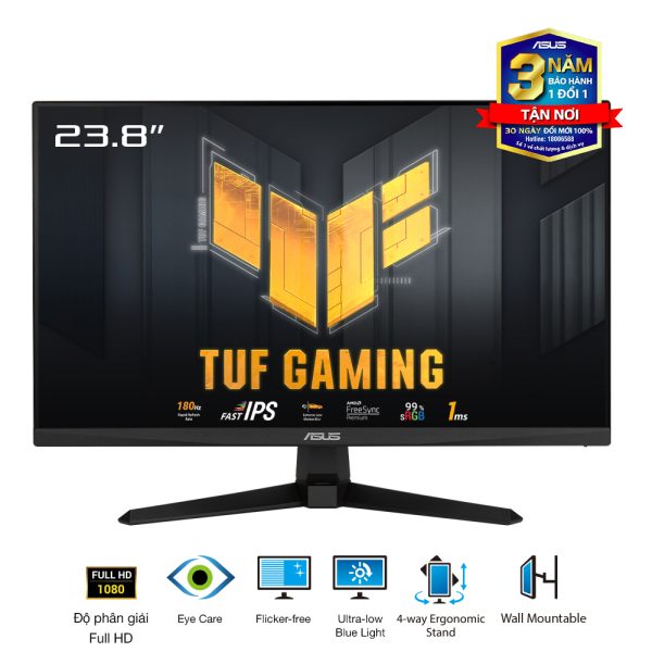 Màn Hình Asus TUF Gaming VG249Q3A 23.8inch FullHD, IPS, 180Hz, 1ms, AMD FreeSync Premium