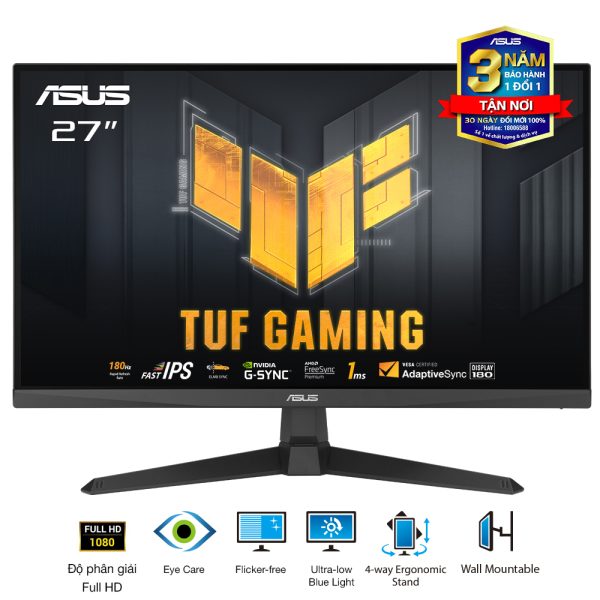 Màn hình Asus TUF Gaming VG279Q3A 27 inch, FullHD, IPS,,180Hz, 1ms, AMD FreeSync Premium