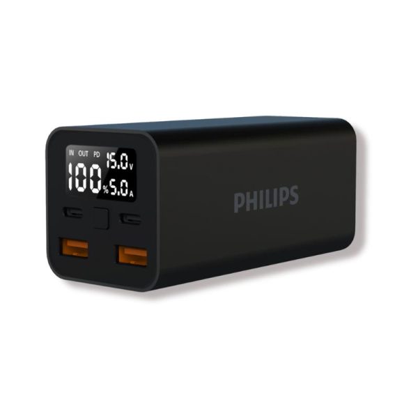 Pin sạc dự phòng Philips DLP5721 20000mAh DIGITAL DISPLAY PD65W + 22.5W, Màu đen (DLP5721BK)