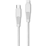 Cáp sạc USB-C to Lightning Philips 1.2m MFI, Màu trắng (DLC5541V)
