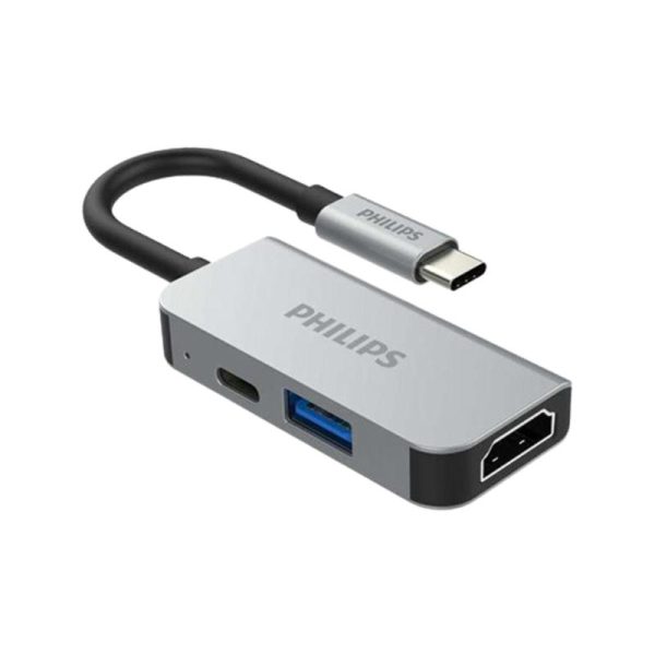 Đầu chuyển Philips SWV6113G HUB 3 in 1 USB-C to HDMI + USB + PD