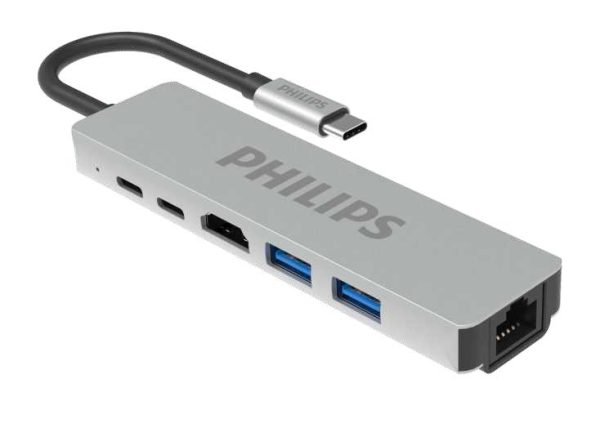 Đầu chuyển Philips SWV6116G HUB 6 in 1 USB C to HDMI + USBx2 + PD + RJ45