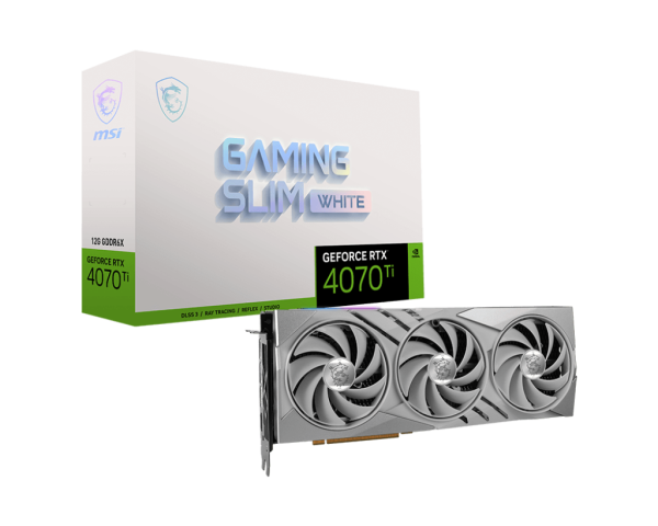 Card màn hình VGA MSI GeForce RTX 4070 Ti GAMING SLIM WHITE 12G GDDR6X