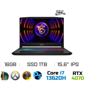 Laptop Gaming MSI Katana 15 B13VGK-1211VN (Core i7-13620H, RTX 4070 8GB, Ram 16GB DDR5, SSD 1TB, Màn Hình 15.6 inch IPS 144Hz FHD, Windows 11)