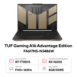 Laptop Asus TUF Gaming A16 Advantage Edition FA617NS-N3486W (Ryzen 7-7735HS, RAM 8GB, SSD 512GB, RX 7600S, Màn Hình 16inch WUXGA 165Hz, Windows 11, Màu Vàng)