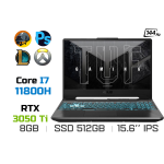 Laptop Asus TUF Gaming F15 FX506HE-HN377W (Core i7-11800H, RAM 8GBM, SSD 512GB, RTX 3050 Ti, Màn Hình 15.6 inch FHD 144Hz, Windows 11)