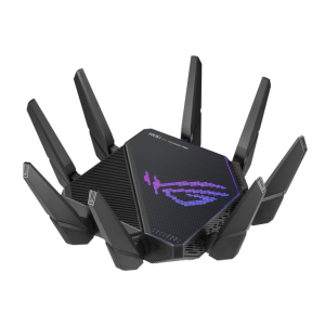 Router WiFi Asus ROG Rapture GT-AX11000 Pro (Chuẩn AX11000, WiFi 6, 3 băng tần, 8 Angten, AiMesh, Parental control, AiProtection, AURA RGB)