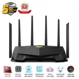 Router WiFi Asus TUF Gaming AX5400 (WiFi 6, Chuẩn AX5400Mbps, 6 Ăng-ten, WiFi Mesh)