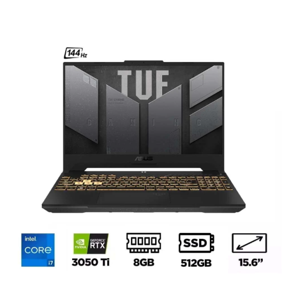 Laptop Asus TUF Gaming F15 FX507ZE-HN093W (Intel Core i7-12700H, RAM DDR5 8GB, SSD 512GB, RTX 3050Ti 4GB, Màn Hình 15.6 inch 144Hz FHD, Windows 11, Màu Xám)