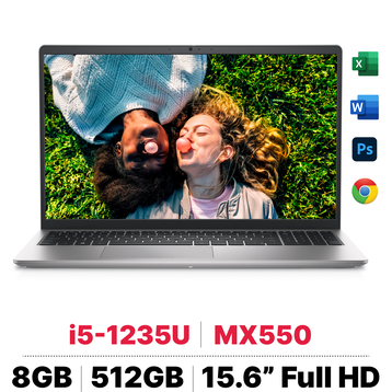Laptop Dell Inspiron 15 3520 (70296960) (Core i5-1235U, Ram 8GB, SSD 512GB, MX550 2GB, màn hình 15.6 FHD, Win 11+Office bản quyền, màu bạc)