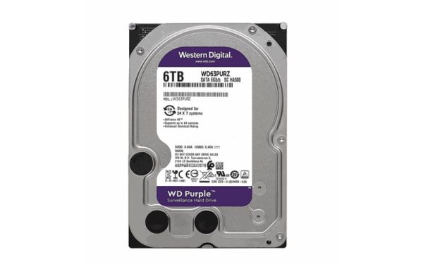Ổ cứng HDD WD Purple 6TB 3.5 inch, 5640RPM, SATA3 6Gb/s, 256MB Cache (WD63PURZ)