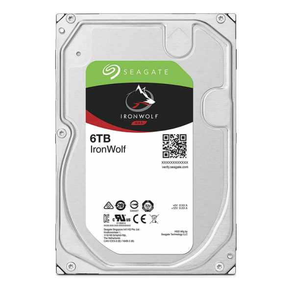Ổ cứng HDD SEAGATE IronWolf 6TB 3.5 inch, 5400RPM, SATA 6GB/s, 256MB Cache (ST6000VN001)