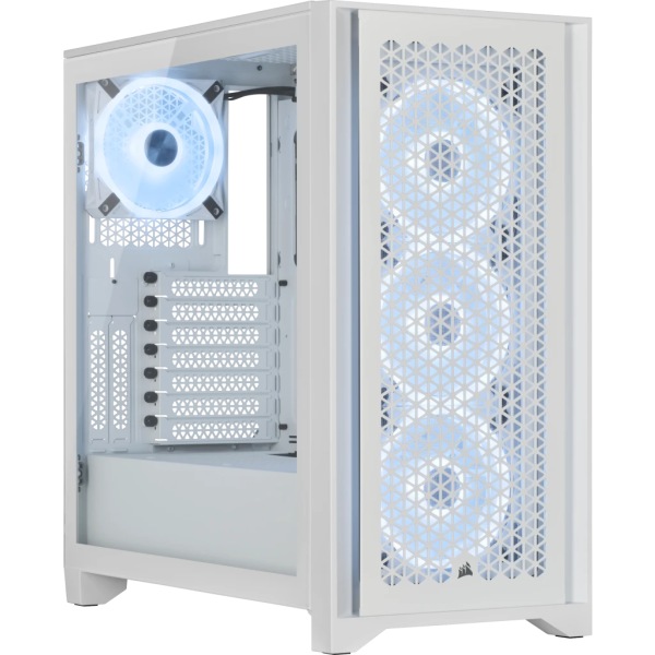 Vỏ case Corsair iCUE 4000D RGB Airflow QL Edition Mid Tower TG True White (CC-9011232-WW)
