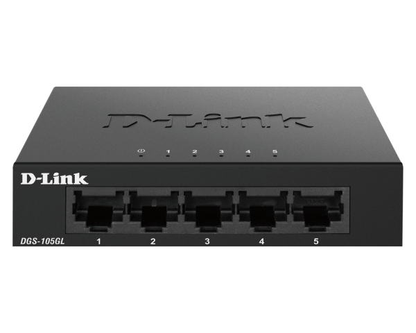 Switch D-Link 5 Ports Gigabit 10/100/1000 Mbps Metal Unmanaged (DGS-105GL)