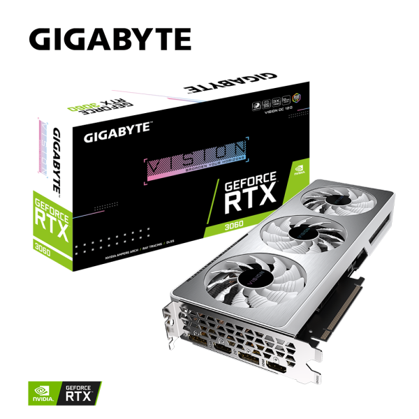 Card màn hình VGA GIGABYTE GeForce RTX 3060 VISION OC 12G GDDR6 (N3060VISION OCV2-12GD)