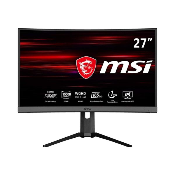 Màn hình MSI MAG272CQR (27inch/QHD/VA/165Hz/1ms/300nits/DP+HDMI+USBC/Cong/Freesync)