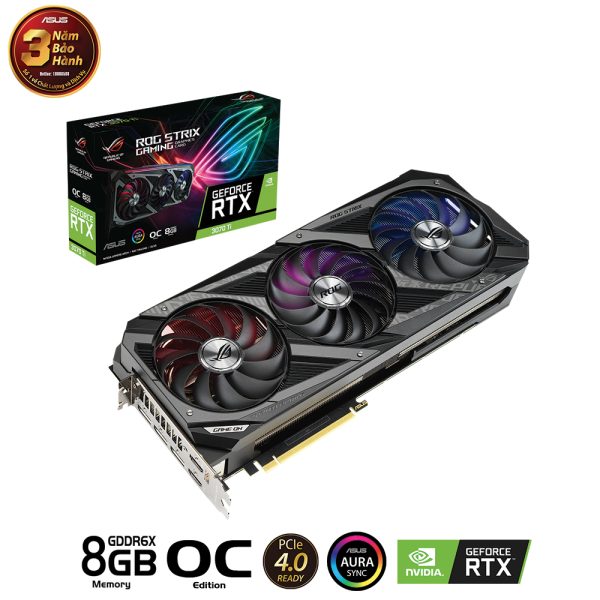 Card màn hình VGA ASUS ROG Strix GeForce RTX 3070 Ti OC 8GB GDDR6X (ROG-STRIX-RTX3070TI-O8G-GAMING)