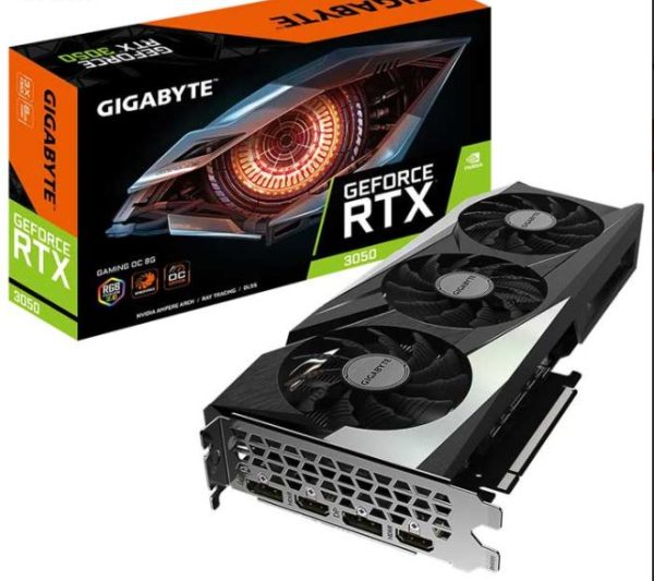 Card màn hình VGA GIGABYTE RTX 3050 GAMING OC 8G (N3050GAMING OC-8GD)