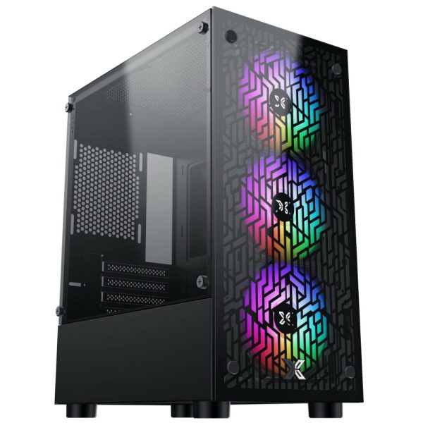 Vỏ Case XIGMATEK NYX 3F Gaming - EN40313 (M-ATX, Sẵn 3 fan RGB, Max 6 Fan)