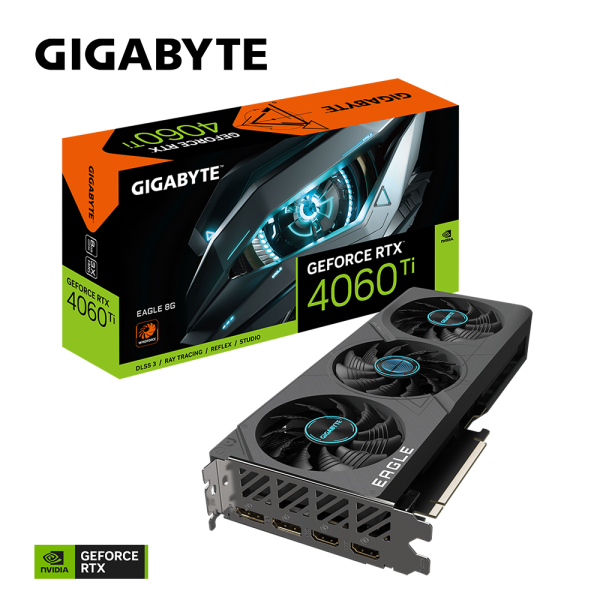 Card màn hình VGA GIGABYTE GeForce RTX 4060 Ti EAGLE 8G (GV-N406TEAGLE-8GD)