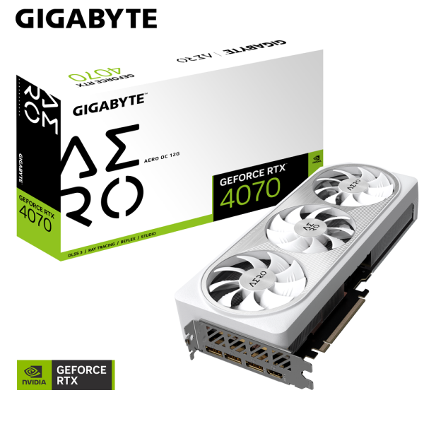 Card màn hình VGA GIGABYTE GeForce RTX 4070 AERO OC 12G GDDR6X (N4070AERO OC-12GD)