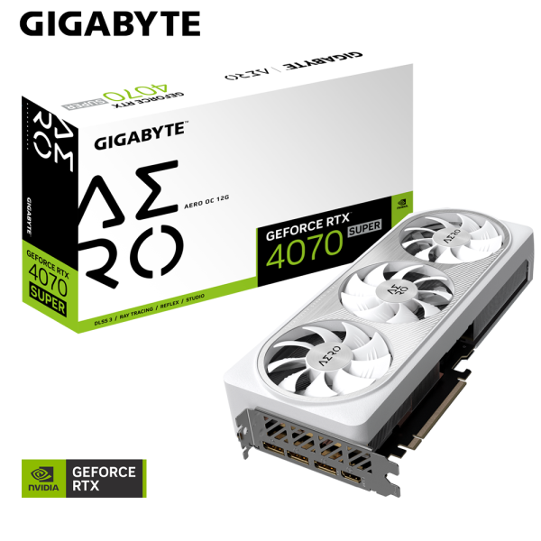 Card màn hình VGA Gigabyte GeForce RTX 4070 SUPER AERO OC 12G GDDR6X (N407SAERO OC-12GD)